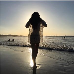 ASOS white beach coverup